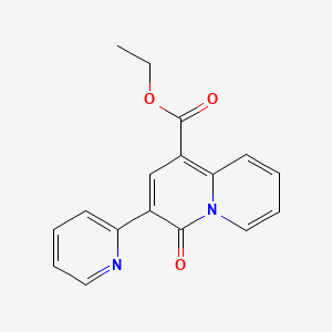 molecular formula C17H14N2O3 B12006828 Ethyl 4-oxo-3-(2-pyridinyl)-4H-quinolizine-1-carboxylate CAS No. 54401-82-0