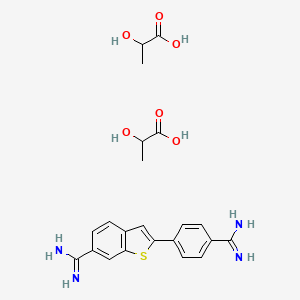 molecular formula C22H26N4O6S B1200684 2-Phenylthionaphthene diamidine CAS No. 27047-46-7