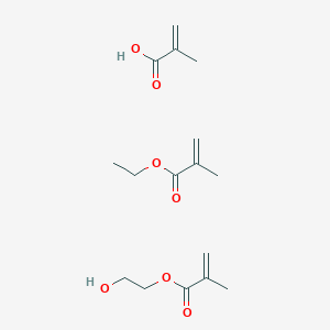 molecular formula C16H26O7 B012007 ethyl 2-methylprop-2-enoate;2-hydroxyethyl 2-methylprop-2-enoate;2-methylprop-2-enoic acid CAS No. 101842-61-9