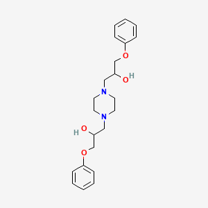 molecular formula C22H30N2O4 B12007013 1-[4-(2-Hydroxy-3-phenoxypropyl)piperazin-1-yl]-3-phenoxypropan-2-ol 