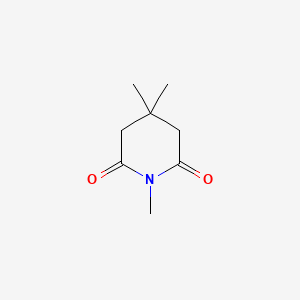 molecular formula C8H13NO2 B12007045 Glutarimide, N,3,3-trimethyl- CAS No. 25115-67-7