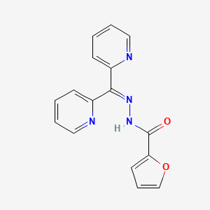 molecular formula C16H12N4O2 B1200707 N-(dipyridin-2-ylmethylideneamino)furan-2-carboxamide CAS No. 97541-63-4