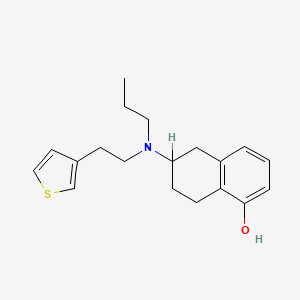 molecular formula C19H25NOS B1200712 2-(N-n-Propyl-N-3-thienylethylamino)-5-hydroxytetralin CAS No. 102121-00-6