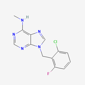 molecular formula C13H11ClFN5 B1200719 9-(2-Chloro-6-fluorobenzyl)-6-methylaminopurine CAS No. 70091-21-3