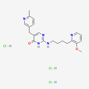 molecular formula C21H28Cl3N5O2 B1200721 Icotidine hydrochloride CAS No. 71351-65-0