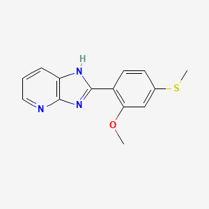 1H-Imidazo(4,5-b)pyridine, 2-(2-methoxy-4-(methylthio)phenyl)-