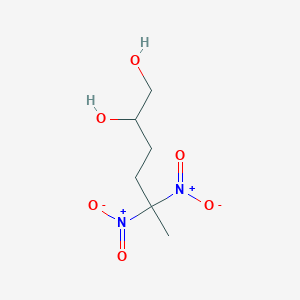 molecular formula C6H12N2O6 B12007355 5,5-Dinitrohexane-1,2-diol CAS No. 5029-29-8