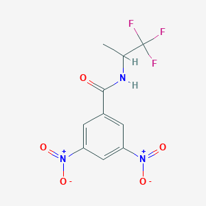 molecular formula C10H8F3N3O5 B12007409 3,5-dinitro-N-(1,1,1-trifluoropropan-2-yl)benzamide 