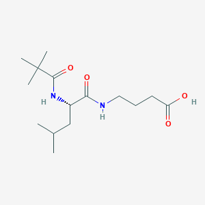 molecular formula C15H28N2O4 B1200741 N-Pivaloylleucyl-gamma-aminobutyric acid CAS No. 91147-50-1