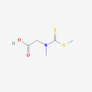 molecular formula C5H9NO2S2 B12007444 N-Methyl-N-[(methylsulfanyl)carbonothioyl]glycine CAS No. 6477-65-2