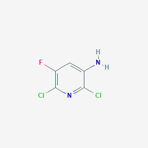 molecular formula C5H3Cl2FN2 B120076 2,6-Dichloro-5-fluoropyridin-3-amine CAS No. 152840-65-8