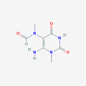 molecular formula C7H10N4O3 B1200771 6-Amino-5-(N-methylformylamino)-1-methyluracil CAS No. 33130-54-0