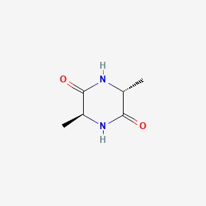 molecular formula C6H10N2O2 B12007719 (3R,6S)-3,6-dimethylpiperazine-2,5-dione CAS No. 35590-65-9