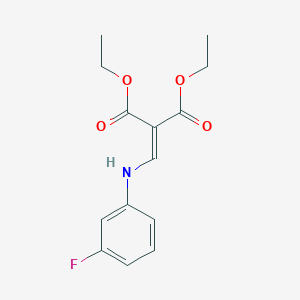 molecular formula C14H16FNO4 B12007731 Diethyl 2-[(3-fluoroanilino)methylene]malonate 