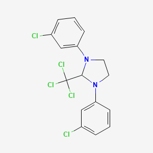 molecular formula C16H13Cl5N2 B1200774 1,3-Bis(3-chlorophenyl)-2-(trichloromethyl)imidazolidine CAS No. 53720-80-2