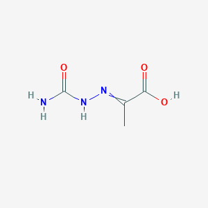 molecular formula C4H7N3O3 B1200776 2-(Carbamoylhydrazinylidene)propanoic acid 