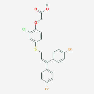 molecular formula C23H17Br2ClO3S B120078 {4-[3,3-Bis-(4-bromo-phenyl)-allylsulfanyl]-2-chloro-phenoxy}-acetic acid CAS No. 685139-10-0