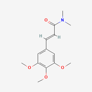 molecular formula C14H19NO4 B12007804 Cinnamamide, N,N-dimethyl-3,4,5-trimethoxy- CAS No. 4769-33-9