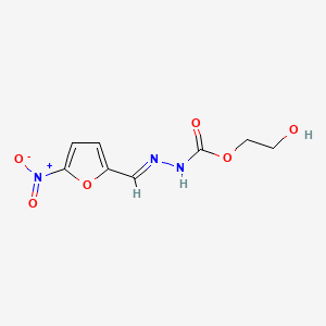 molecular formula C8H9N3O6 B12007818 Carbazic acid, 3-(5-nitrofurfurylidene)-, 2-hydroxyethyl ester CAS No. 3436-72-4