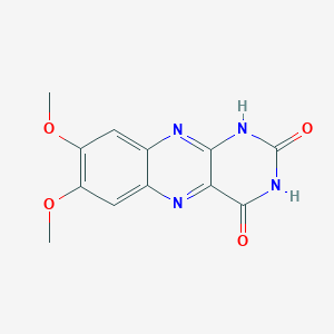 molecular formula C12H10N4O4 B12007927 7,8-dimethoxybenzo[g]pteridine-2,4(1H,3H)-dione 