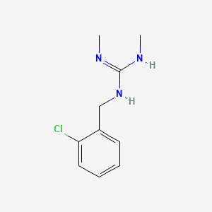 molecular formula C10H14ClN3 B1200810 Guanidine, 1-(o-chlorobenzyl)-2,3-dimethyl- CAS No. 51-13-8