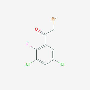 molecular formula C8H4BrCl2FO B12008107 2-Bromo-1-(3,5-dichloro-2-fluorophenyl)ethanone CAS No. 618441-98-8
