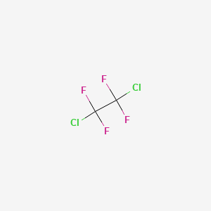 molecular formula C2Cl2F4<br>ClF2C-CClF2<br>C2Cl2F4 B1200811 Dichlorotetrafluoroethane CAS No. 76-14-2