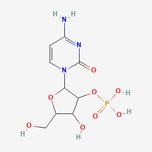 molecular formula C9H14N3O8P B12008113 (2R,3S,4R,5R)-2-(4-amino-2-oxopyrimidin-1(2H)-yl)-4-hydroxy-5-(hydroxymethyl)tetrahydrofuran-3-yl dihydrogen phosphate 