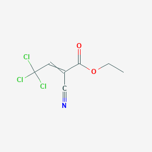 molecular formula C7H6Cl3NO2 B12008117 Ethyl 4,4,4-trichloro-2-cyanobut-2-enoate CAS No. 70511-96-5