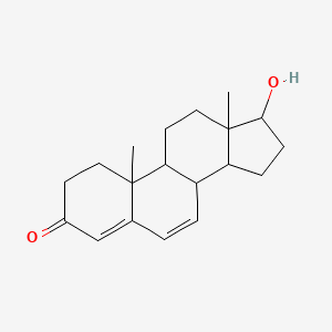 molecular formula C19H26O2 B12008137 Androsta-4,6-dien-3-one, 17-hydroxy-, (17beta)- CAS No. 4223-57-8