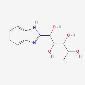 molecular formula C12H16N2O4 B12008177 1-(1H-benzimidazol-2-yl)pentane-1,2,3,4-tetrol CAS No. 80009-72-9