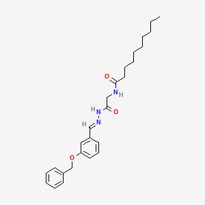 molecular formula C26H35N3O3 B12008246 N-(2-(2-(3-(Benzyloxy)benzylidene)hydrazino)-2-oxoethyl)decanamide CAS No. 767310-47-4