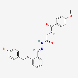 molecular formula C24H22BrN3O4 B12008254 N-(2-(2-(2-((4-BR-Benzyl)oxy)benzylidene)hydrazino)-2-oxoethyl)-4-meo-benzamide CAS No. 765303-57-9