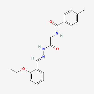 molecular formula C19H21N3O3 B12008263 N-(2-(2-(2-Ethoxybenzylidene)hydrazino)-2-oxoethyl)-4-methylbenzamide CAS No. 443992-93-6