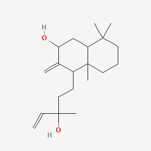 molecular formula C20H34O2 B12008288 1-Naphthalenepropanol, alpha-ethenyldecahydro-3-hydroxy-alpha,5,5,8a-tetramethyl-2-methylene- CAS No. 69782-87-2