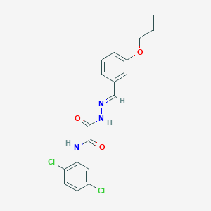 molecular formula C18H15Cl2N3O3 B12008372 2-(2-(3-(Allyloxy)benzylidene)hydrazino)-N-(2,5-dichlorophenyl)-2-oxoacetamide CAS No. 765313-27-7