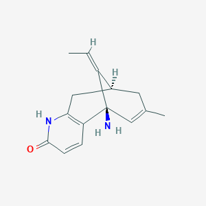 molecular formula C15H18N2O B1200841 (1R,9S,13Z)-1-amino-13-ethylidene-11-methyl-6-azatricyclo[7.3.1.02,7]trideca-2(7),3,11-trien-5-one 