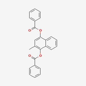molecular formula C25H18O4 B12008466 2-Methylnaphthalene-1,4-diyl dibenzoate CAS No. 2211-31-6