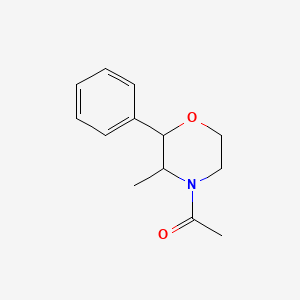 molecular formula C13H17NO2 B12008661 4-Acetyl-3-methyl-2-phenylmorpholine 