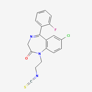 molecular formula C18H13ClFN3OS B1200868 Irazepine CAS No. 71735-92-7