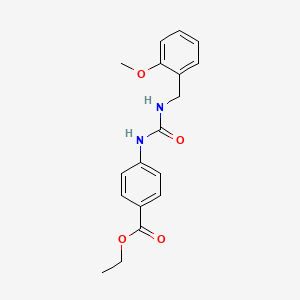 molecular formula C18H20N2O4 B1200872 ethyl 4-({[(2-methoxybenzyl)amino]carbonyl}amino)benzoate 