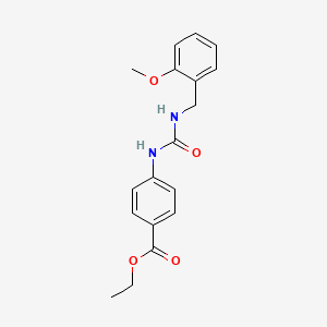 4-[[[(2-Methoxyphenyl)methylamino]-oxomethyl]amino]benzoic acid ethyl ester