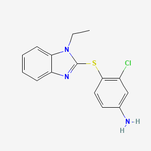 3-Chloro-4-[(1-ethyl-2-benzimidazolyl)thio]aniline