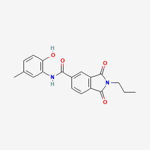 molecular formula C19H18N2O4 B1200875 N-(2-hydroxy-5-methylphenyl)-1,3-dioxo-2-propyl-5-isoindolecarboxamide 