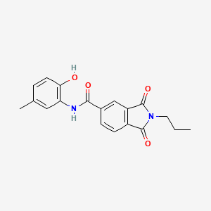 N-(2-hydroxy-5-methylphenyl)-1,3-dioxo-2-propyl-5-isoindolecarboxamide