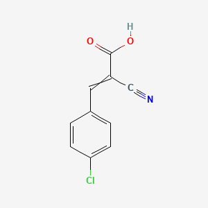molecular formula C10H6ClNO2 B1200876 3-(4-Chlorophenyl)-2-cyanoprop-2-enoic acid 