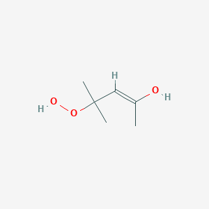 molecular formula C6H12O3 B120090 4-Hydroperoxy-4-methyl-2-pentene-2-ol CAS No. 154319-94-5