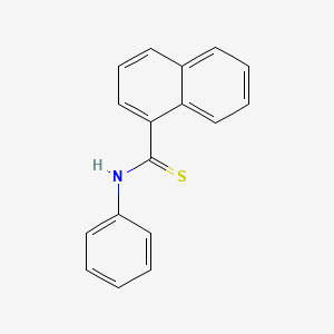 molecular formula C17H13NS B12009127 1-Naphthalenecarbothioamide, N-phenyl- CAS No. 62659-23-8