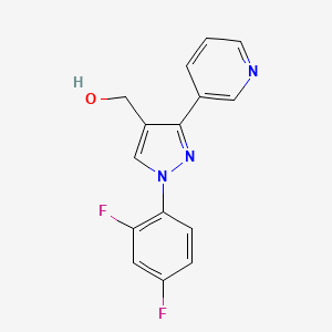 molecular formula C15H11F2N3O B12009193 (1-(2,4-Difluorophenyl)-3-(pyridin-3-YL)-1H-pyrazol-4-YL)methanol 