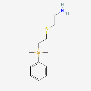 molecular formula C12H21NSSi B1200936 ((2-Dimethylphenylsilyl)ethylthio)ethylamine CAS No. 81633-87-6